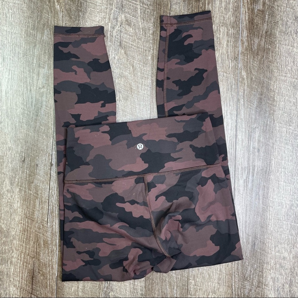 lululemon Heritage 365 Camo Wunder Train High-Rise Tights 25" Size 6